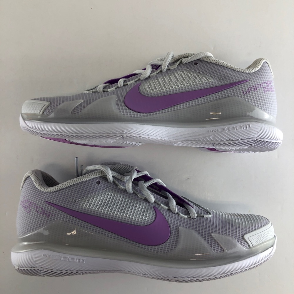 Nike Women's Air Zoom Vapor Pro HC White Grey Purple Tennis CZ0222 008
